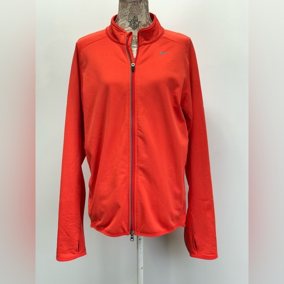 NIKE DRI-FIT Element Red/orange full zip jacket size M. - Picture 2 of 15